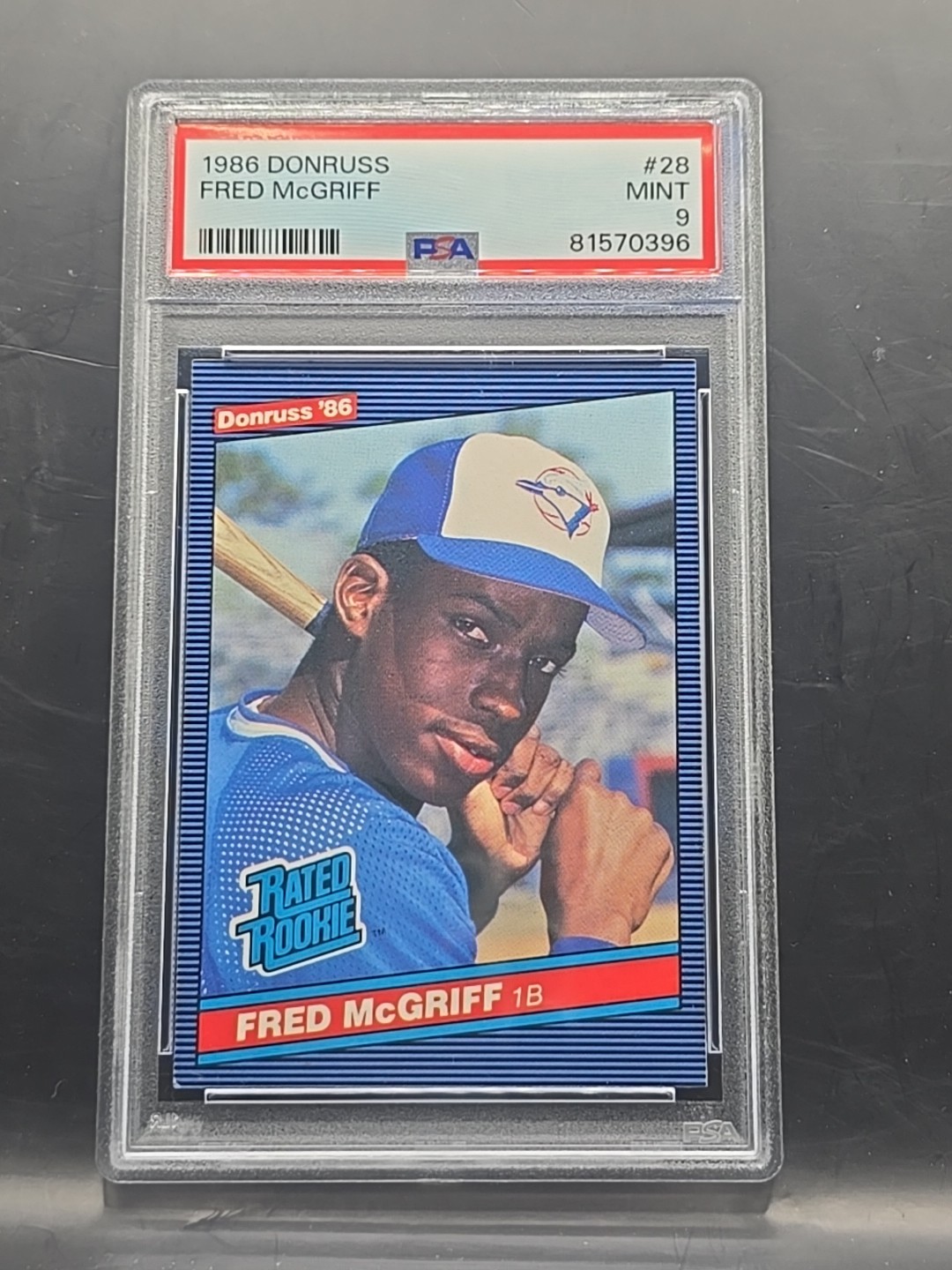 1986 Donruss Fred Mcgriff Rated Rookie #28 PSA 9 HOF RC