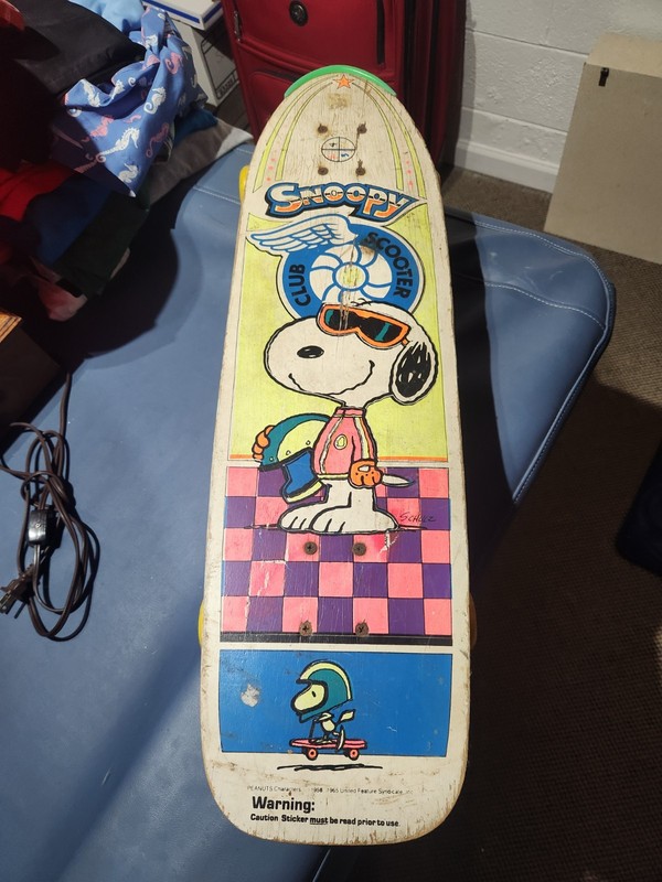 Vintage NASH Snoopy Scooter Club Skateboard Peanuts/Woodstock Charles M. Schulz