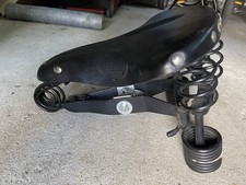 Lepper Primus Damen Ledersattel, Fahrrad Sattel, Schwarz.