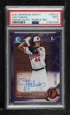 2022 Bowman Draft Chrome Pick Purple Refractor Jud Fabian PSA 9 MINT Auto 02le