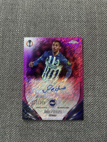 2023-24 Topps Chrome UEFA Joao Pedro Pink Shimmer Auto /250 #CA-JP Brighton