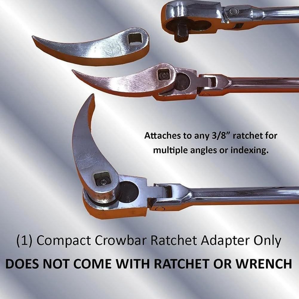 Adapter Heads Tools, Adjustable Angle Heads Drop Pry Bar Fits 3/8inch5737