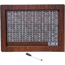  3000 Cash Vault Wooden Savings Box with Money Target and Numbers Wooden Piggy