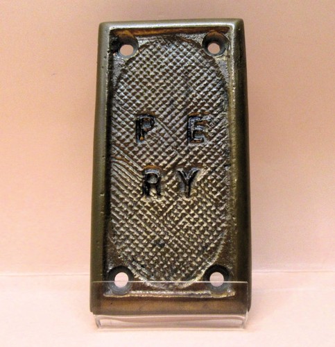 Antique Pacific Electric Railway Brass Match Striker Plate