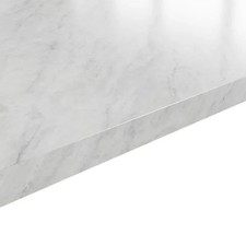 GoodHome Kala 38mm White Quartz Effect Laminate Kitchen Worktop 3m Square Edge