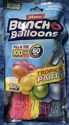 ZURU Bunch O Balloons Tropical Party Rapid-Filling  Water Balloons