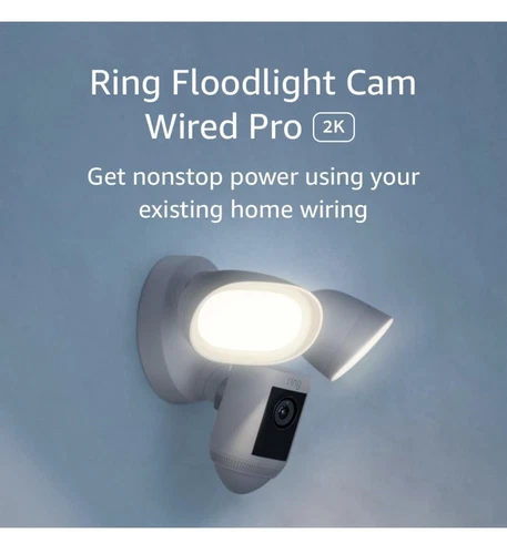 Ring Floodlight Cam Wired Pro White - NEW