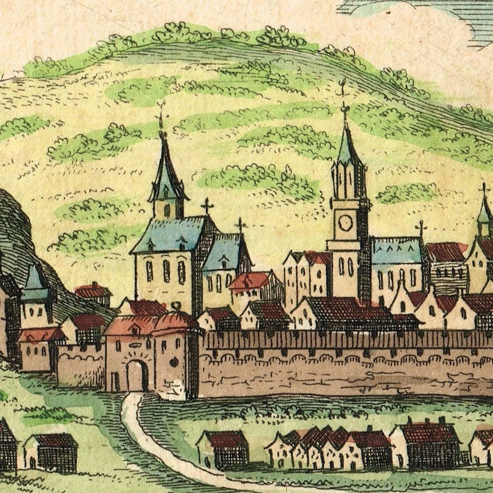 Bratislava 1692 Pressburg Poszony ORIGINAL PRINT Slovakia Slovensko Hungary Pres - Image 4 of 4