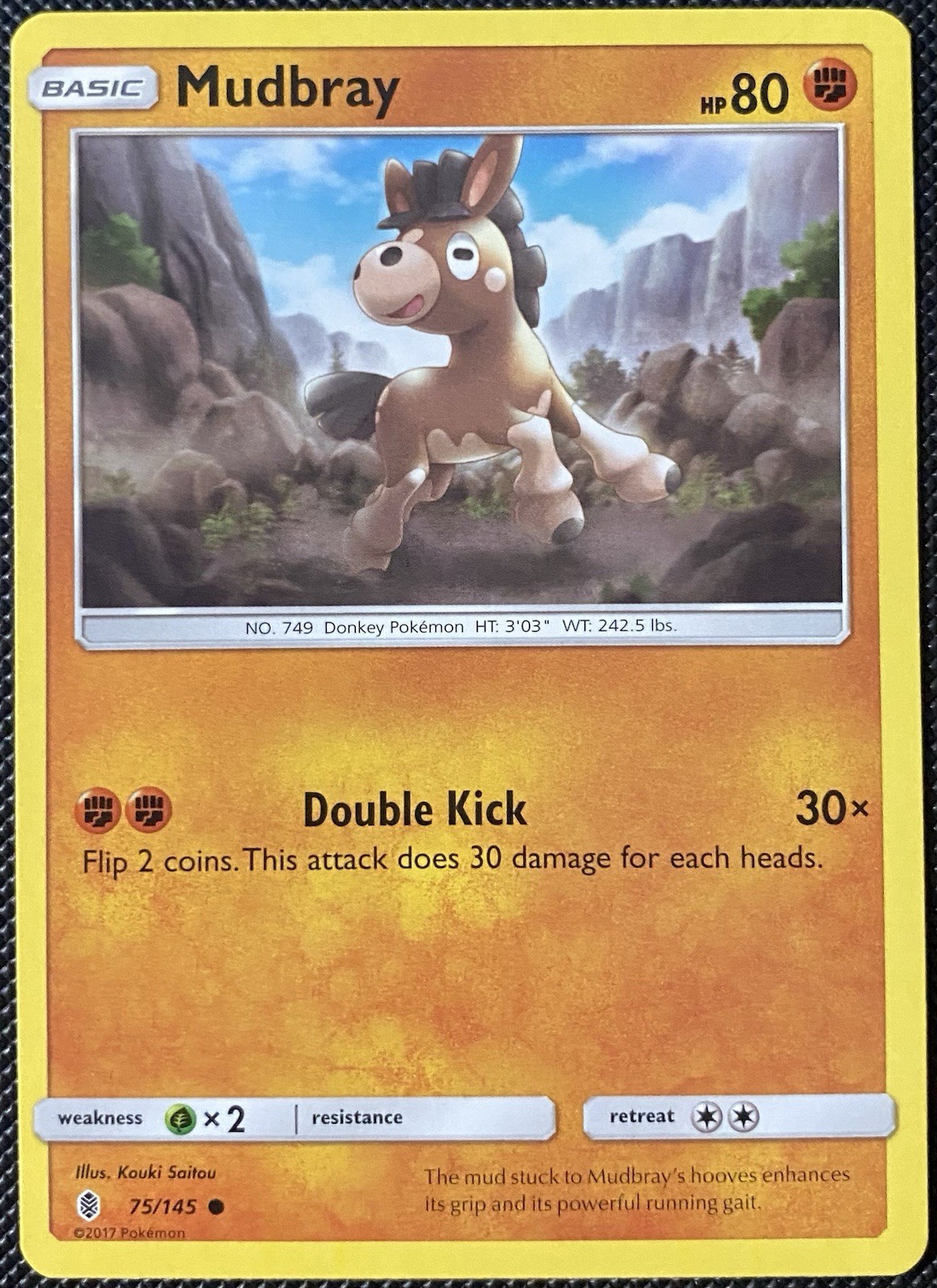 Mudbray 75/145 Sm-Guardians Rising Regular - Pokémon Card