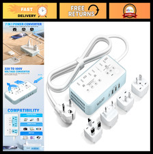 220V to 110V Voltage Converter for European Travel, 2000W, 3 AC 5 USB Ports