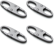 Anti Theft Zipper Clips Double Opening, 4Pcs Elegant Zinc Alloy Zipper Pull Repl