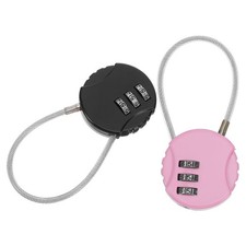 2Pcs Portable Zinc Alloy Security Cable Locks Weatherproof Gym Locker Padlocks