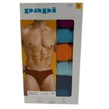 Papi Mens 6 Pack Premium Cotton Low Rise Brie...