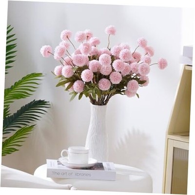 Faux Kiku Flower, Pink 12 Stems Slik Small Chrysanthemum Flowers, Artificial 