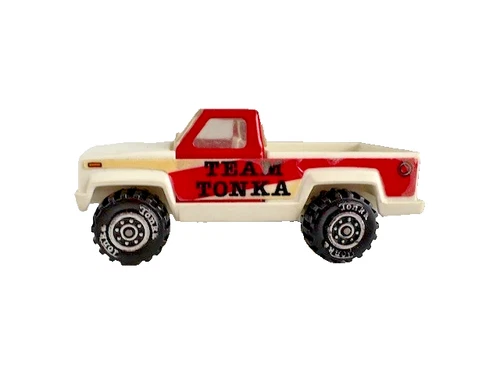 Vintage Team Tonka Pickup Truck White/Red 8122-17-C Plastic & Metal 1980s Toy