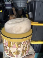 Vintage Bambergers New Jersey Real Fur Hat Brown Women  s Classic Winter Hat