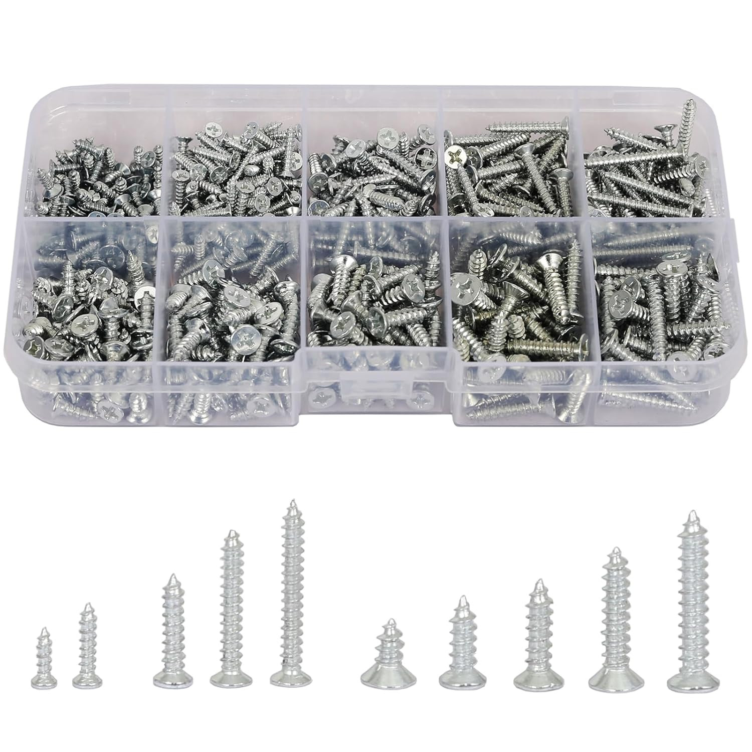 Self Tapping Small Screws for Wood, 535Pcs M2 M2.5 M3 Small Wood Screws Assortme