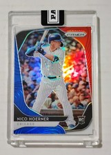 2020 Panini Prizm NICO HOERNER Rookie #30 RED WHITE & BLUE PRIZM Encased RC SP