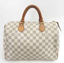 Authentic Louis Vuitton Damier Azur Speedy 30 Hand Bag F#48227