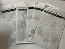 Large Fabric&canvas Transfers 25cmx35cm by Imagination Crafts Iron On.  New  X5