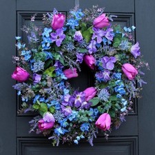 Spring Wreaths for Front Door Purple Elegant Lavender Floral Wreath Home Decor
