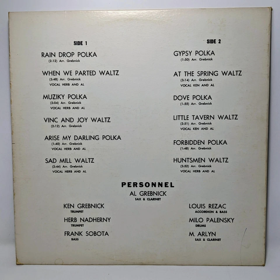 Al Grebnick And The Boys Play And Sing Bohemian Polkas And Waltzes~Quick Ship - Image 4 of 4