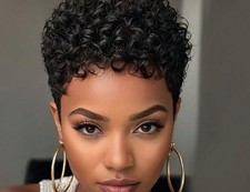 4 Inch Short Curly Pixie Wig For Women