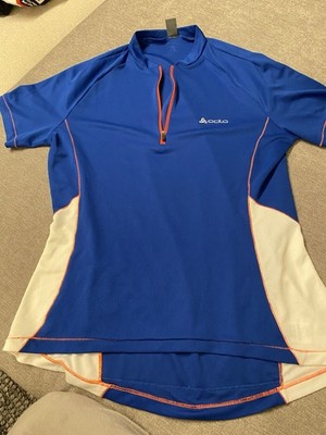 Odlo Damen Bike Shirt Trikot Gr. XXL Blau weiß