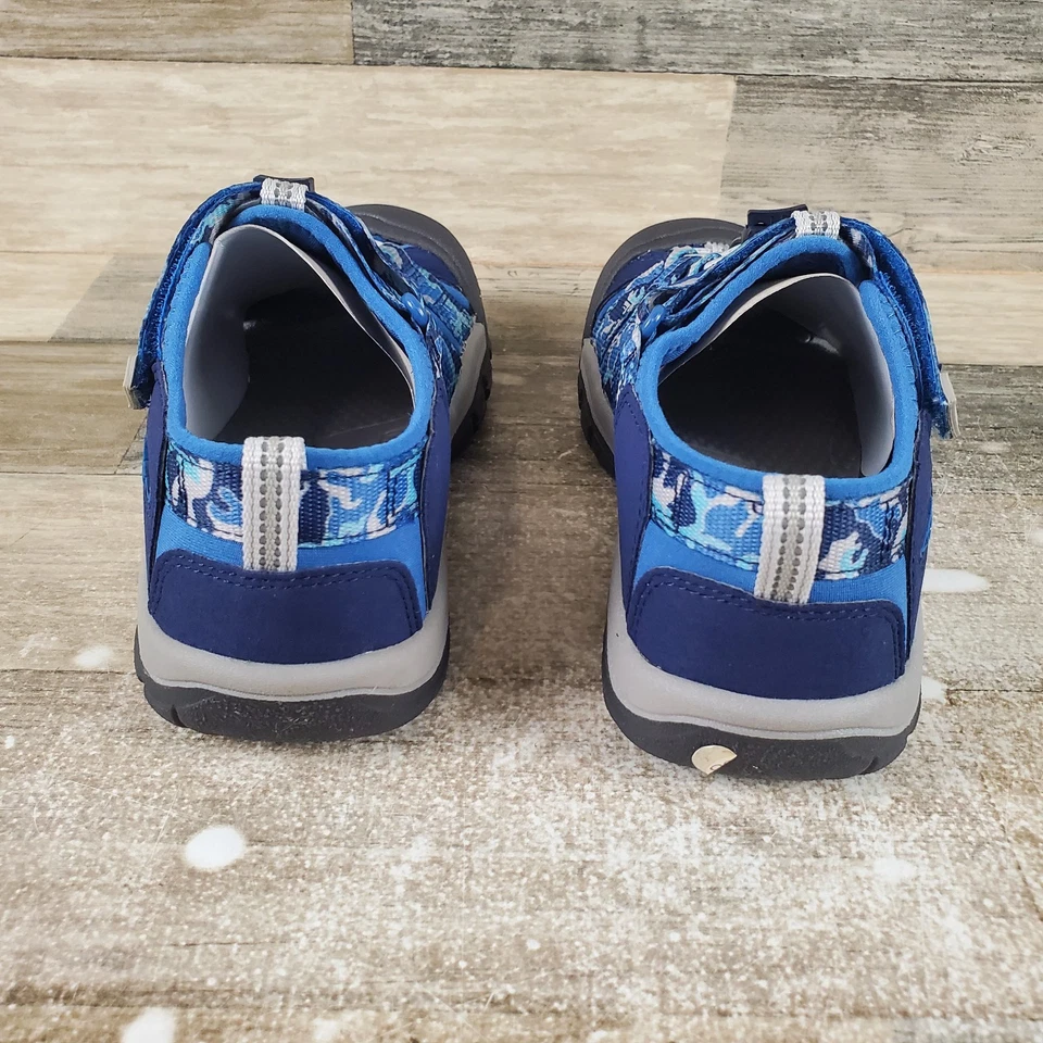 Sandalias de agua Keen Newport H2 para niños talla 3 camufladas cobalto brillante punta redonda impermeables Foto 3 de 4