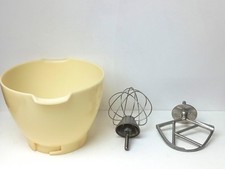 Vintage A701A Kenwood chef Mixer Attachments Whisk, K Beater and Bowl