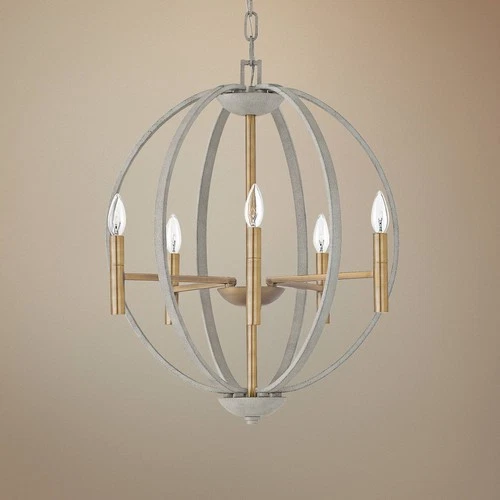 Hinkley Euclid 21 1/4" Wide Cement Gray 6-Light Pendant - Picture 1 of 7