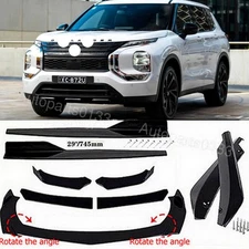 For Mitsubishi Outlander 2003-2024 Front Bumper Lip Splitter Spoiler Kit Gloss