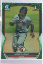 2023 Bowman Jorge Burgos /99 #BCP-98 Chrome Prospects Grass Green Refractor