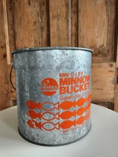 Vintage Frabill Min-O-Life Galvanized Full Floating Minnow Bucket