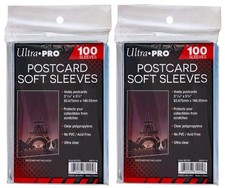 200 Ultra Pro Postcard Soft Sleeves Archival Safe Acid Free Collectible Storage