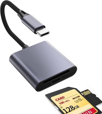 1PCS USB C to SD Card Reader, Supports SD and TF Memory Cards, Upgraded with a M