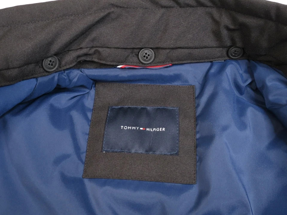 New TOMMY HILFIGER Black Modern Fit Robert Button Jacket Overcoat 36 Short thumbnail 8