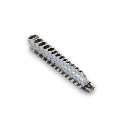 47-Piece CR-V Socket Set - 1/4", 3/8", 1/2" Drive Metric Sizes 4mm-30mm With Rails