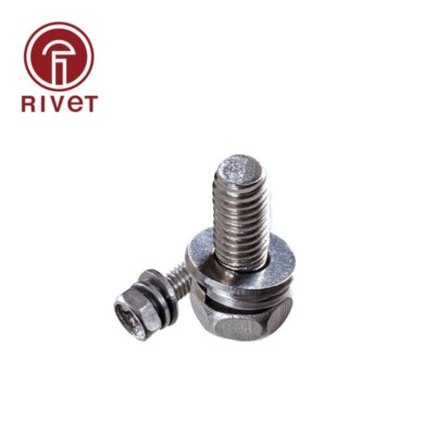 With Lock Washer And Plain Washer Screws Cross Recessed Hexagon Bolt M4 M5 M8