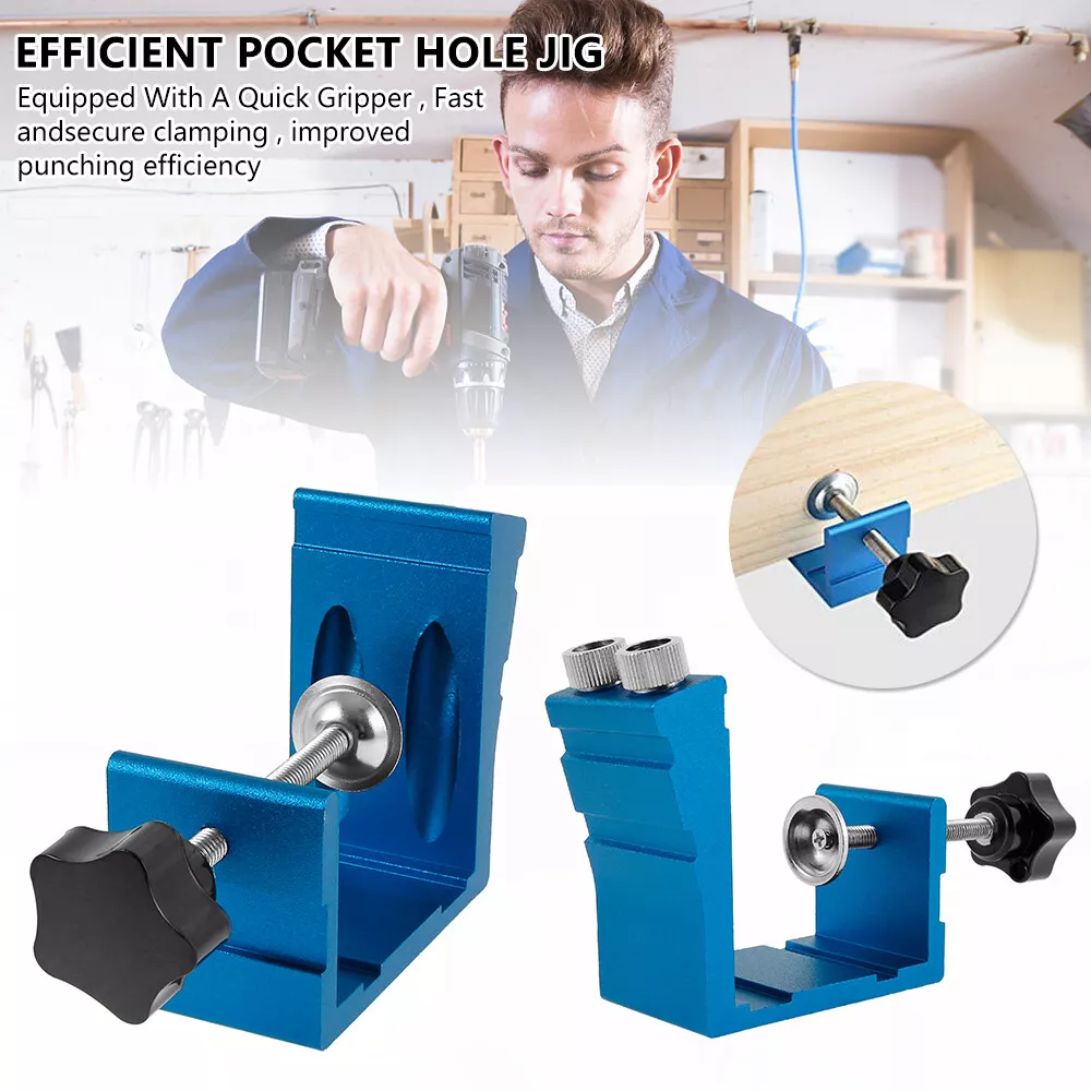46X Pocket Hole Jig Kit Woodworking Drill Wood Joint Screw Hole