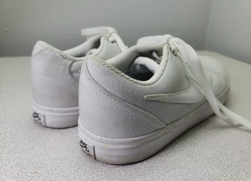 NIKE 921463-110 SB Check Solar White Canvas Skater Womens Shoes Size 8 / 39 - 第 4/6 張圖片