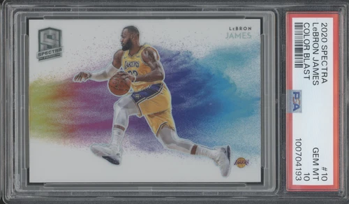 338 2020 Panini Spectra Color Blast #10 Lebron James SSP Gem Mint PSA 10