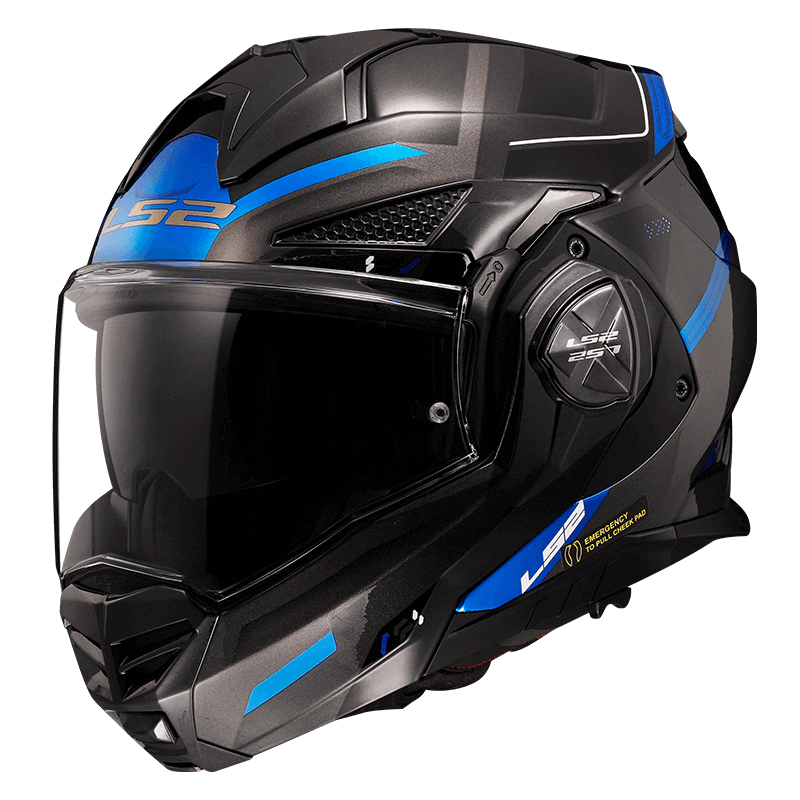 LS2 Advant X Spectrum Black Titanium Blue-06 | eBay