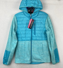 Free Country Girl XL 16 Hybrid Jacket AQUA Down  Feathers Lightweight NEW