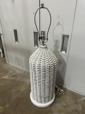Large 29  Coastal Rattan Wicker Lamp