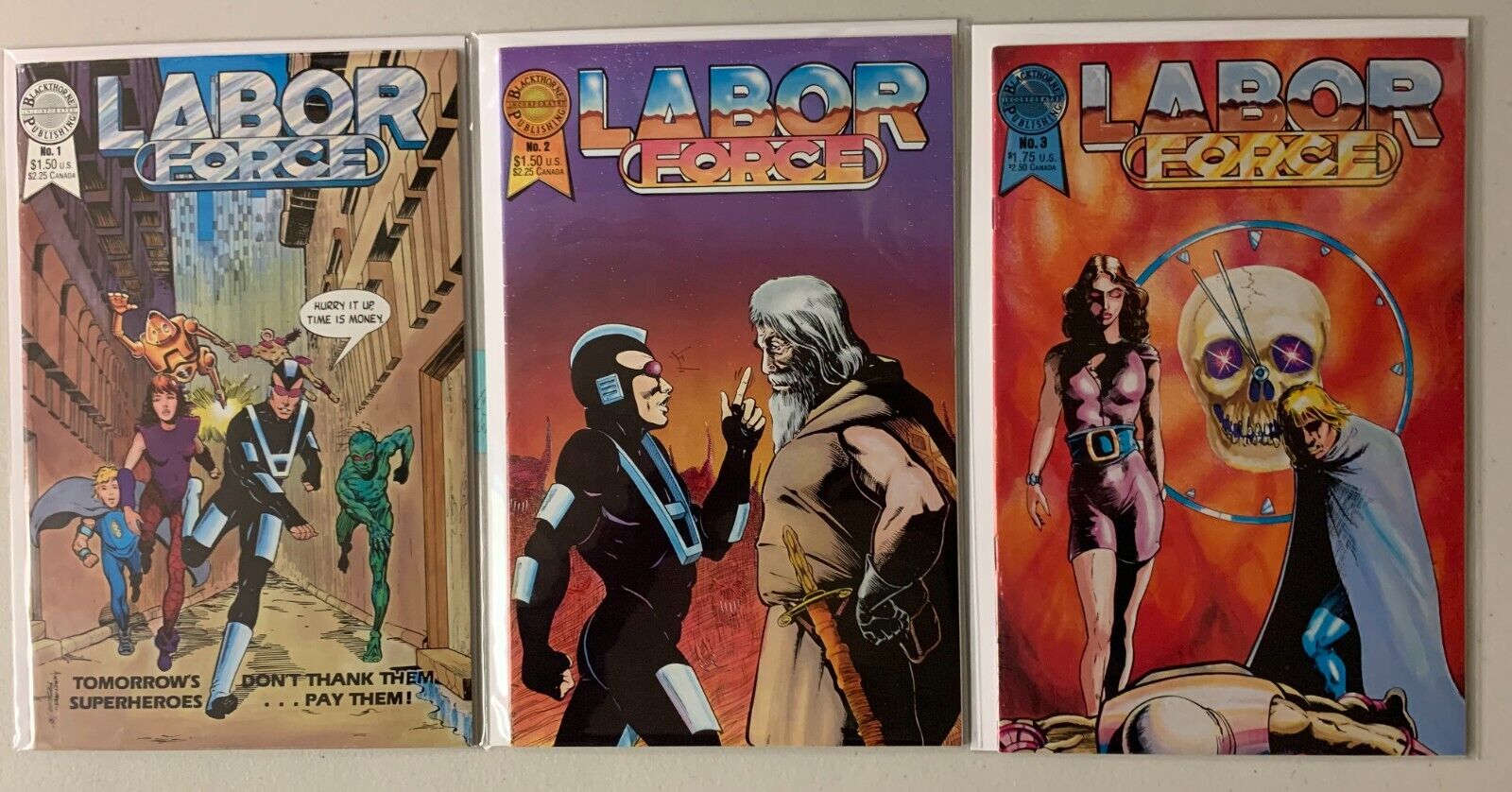 Labor Force lot:#1-3 3 different books average 6.0 (1986)