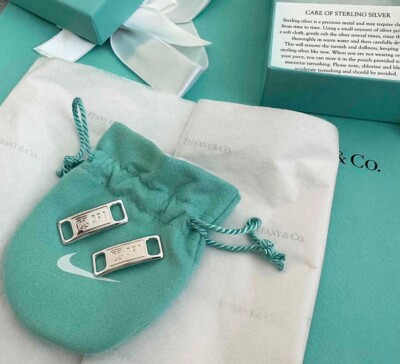 NIKE X TIFFANY Air Force 1 DUBRAE n Sterling Silver Set of 2 LIM