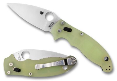 SPYDERCO Manix 2 Numbered, Jade G-10 Handles, CPM M4 Tool Steel