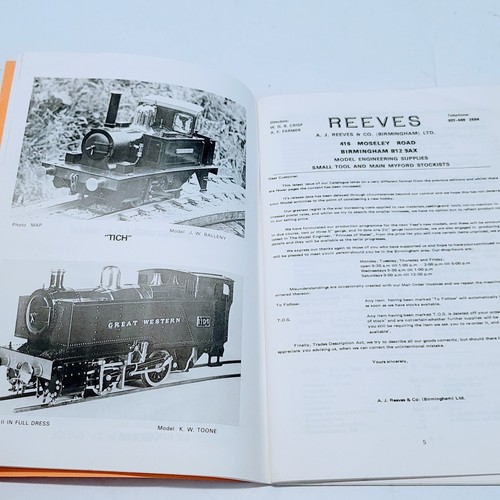 1971 A. J. Reeves Catalog Small Steam Locomotives Drawings Birmingham England - Picture 4 of 6