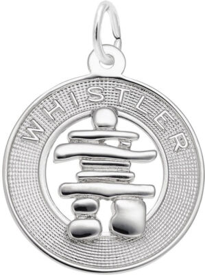 Sterling Silver Whistler Inukshuk Ring Charm by Rembrandt